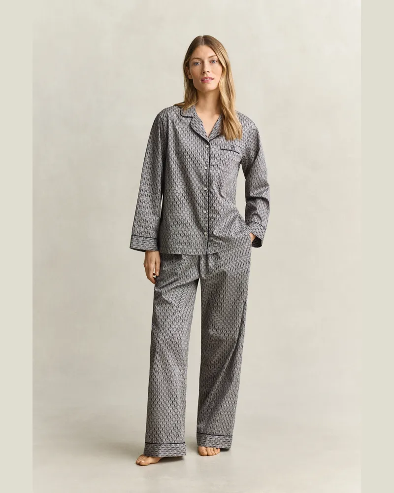 Gant Damen Pyjama mit Print EVENING Blau Evening