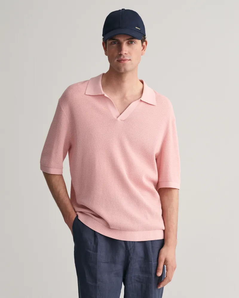 Gant Herren Polopullover mit offenmaschiger Struktur 