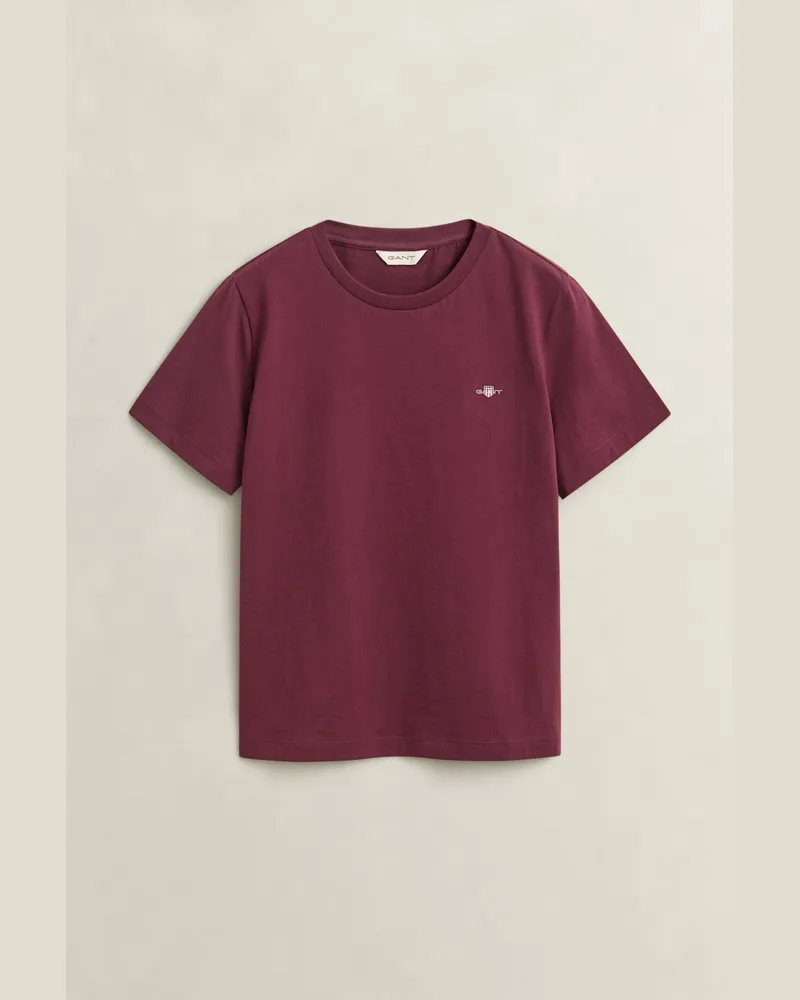 Gant Damen Shield T-Shirt DARKENED WINE Darkened