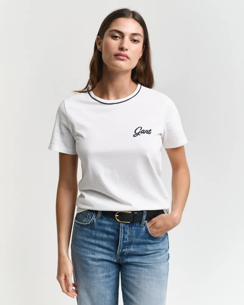 Gant Damen Script Graphic T-Shirt 