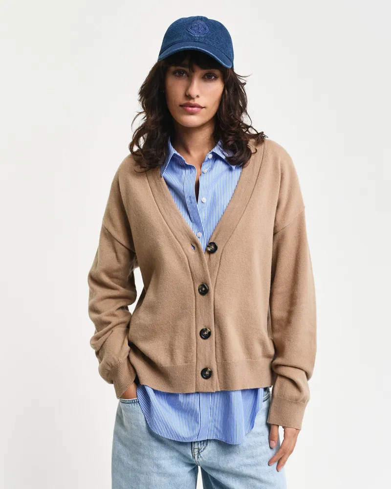 Gant Damen Superfine Lambswool Strickjacke 