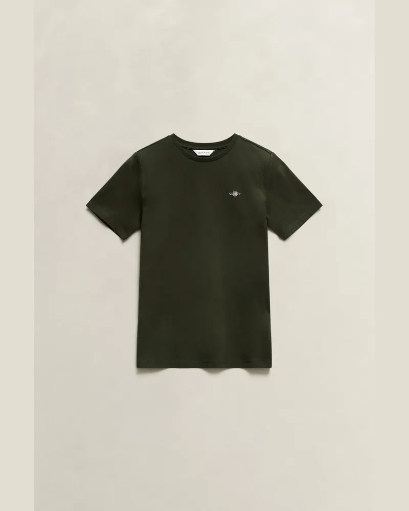 Gant Teenager Shield T-Shirt DARK MOSS Grün Dark