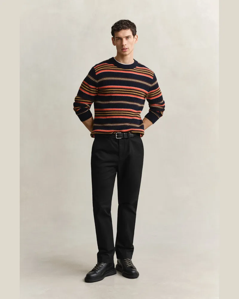 Gant Herren Classic Regular Fit Chinohose Schwarz Schwarz