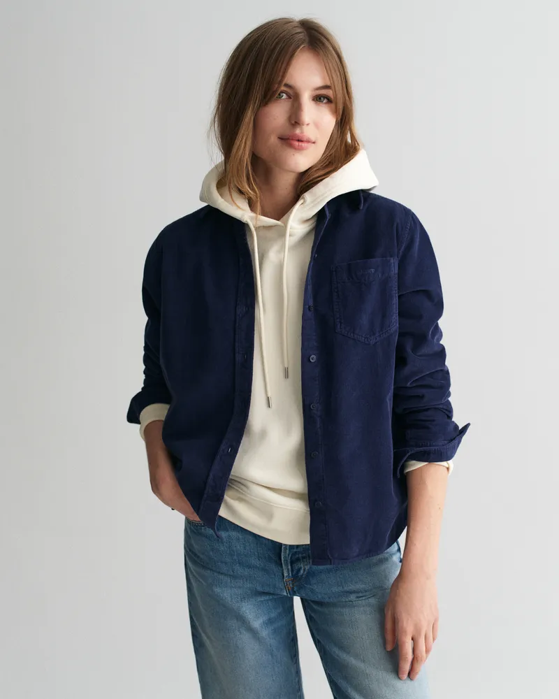 Gant Damen Regular Fit Cordbluse 