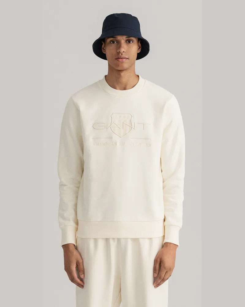 Gant Herren Tonal Archive Shield Rundhals-Sweatshirt 