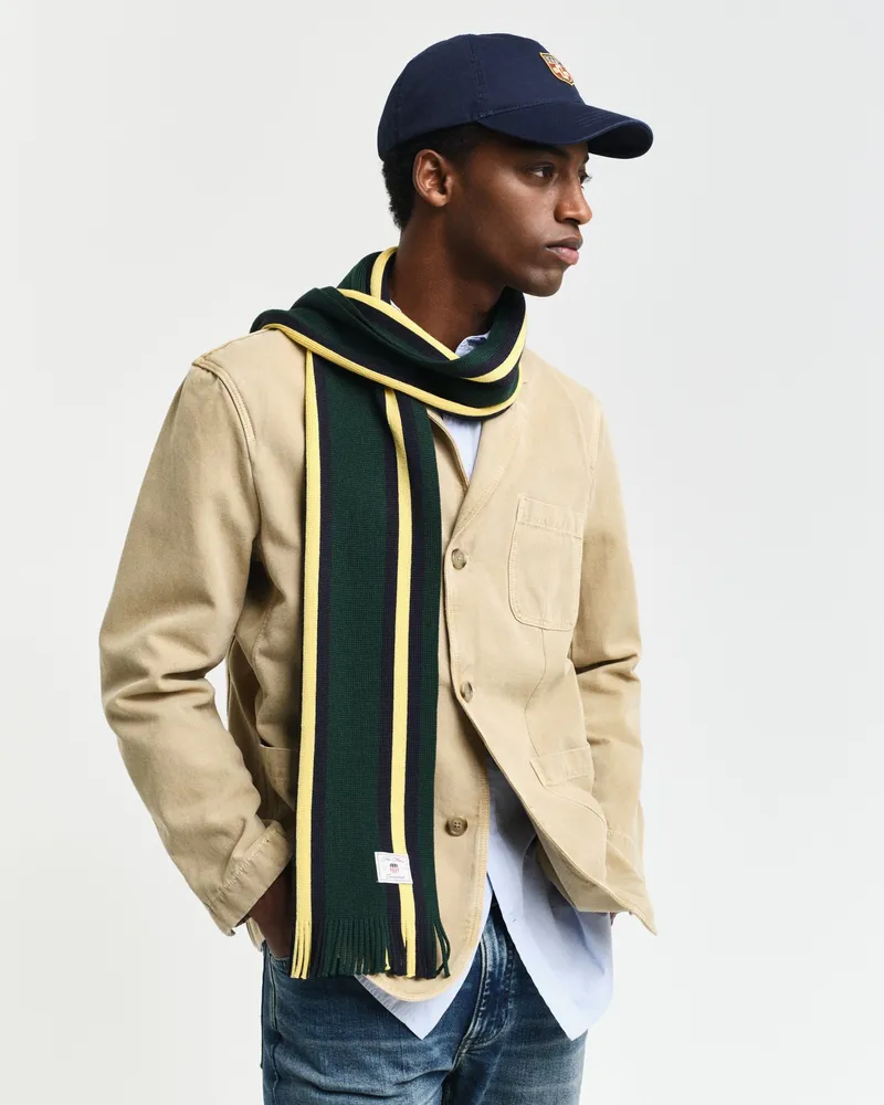 Gant Herren Strickschal aus Wollgemisch mit Streifen 