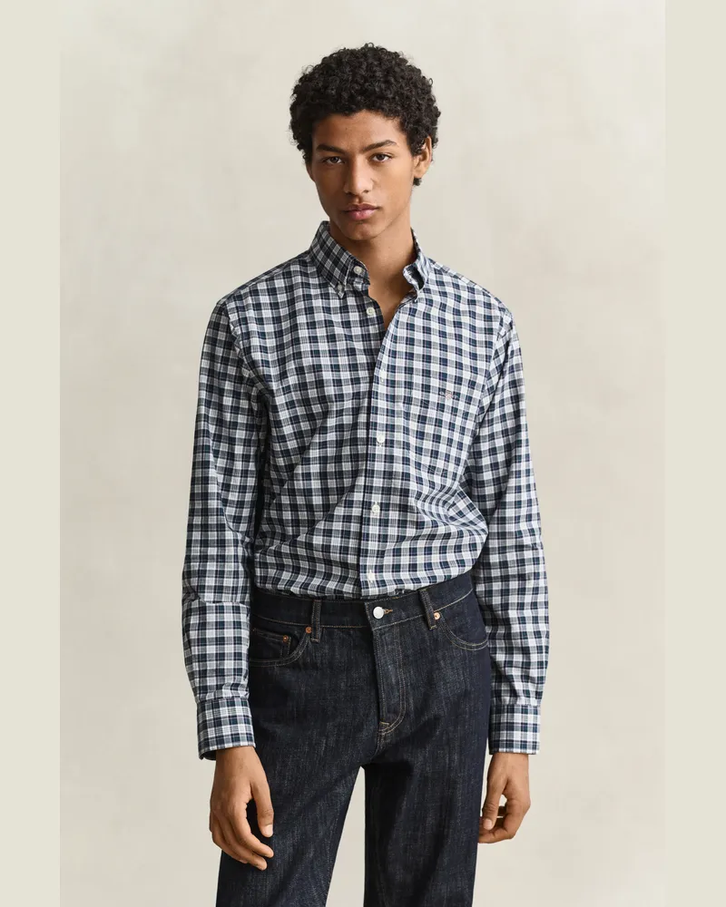 Gant Herren Karohemd aus Popeline DARK EMERALD Dark