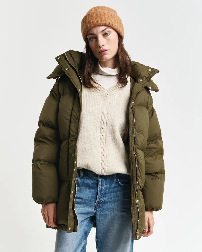 Gant Damen Mittellange Daunenjacke 