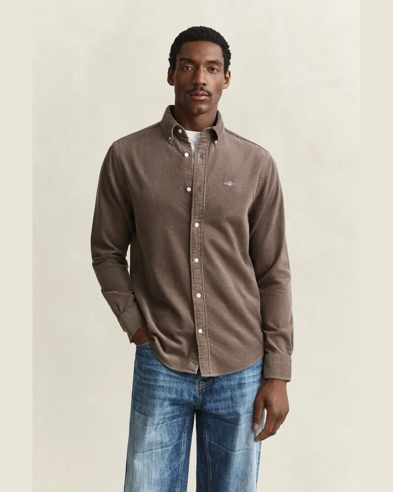 Gant Herren Cordhemd FADED TAUPE Faded