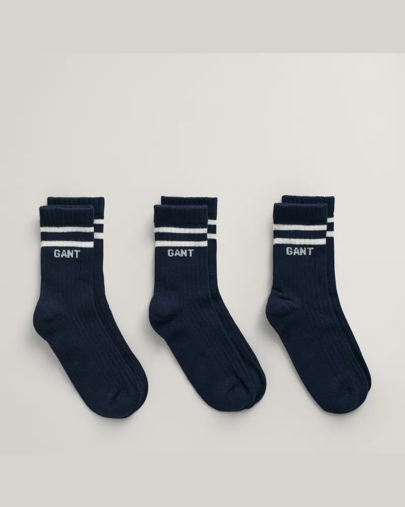 Gant Kids Kids 3er-Pack Gerippte Logo-Socken 