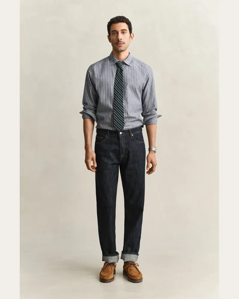 Gant Herren Selvedge Jeans DARK Blau RAW Dark