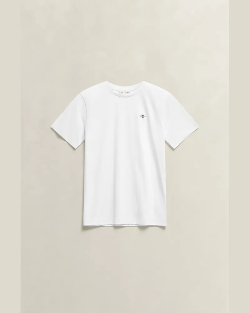Gant Teenager Shield T-Shirt Weiß Weiß