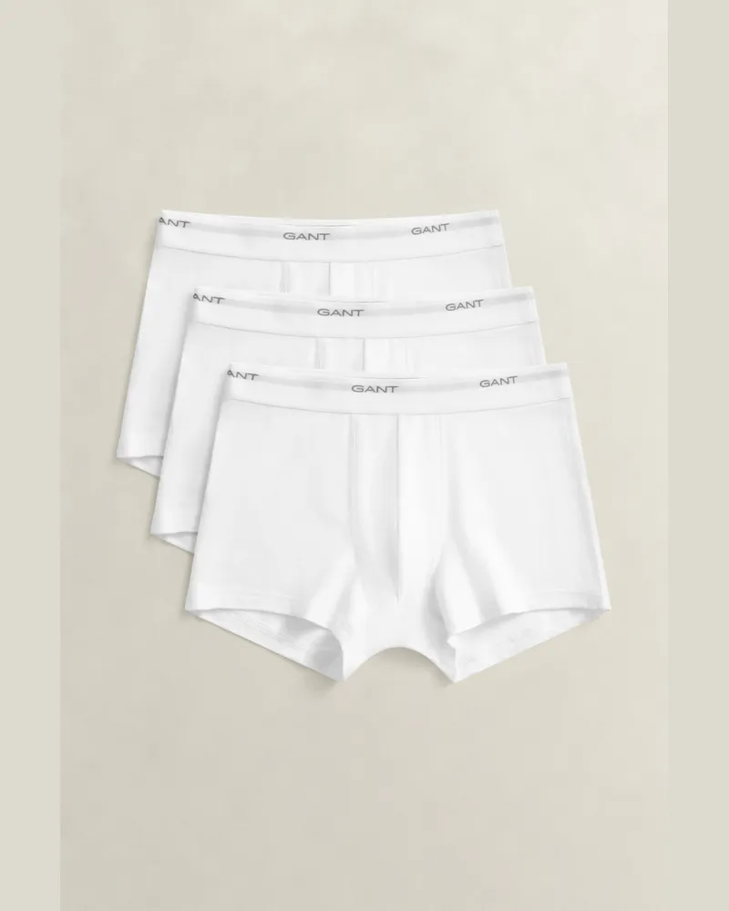 Gant Herren 3er-Pack Boxershorts Weiß Weiß