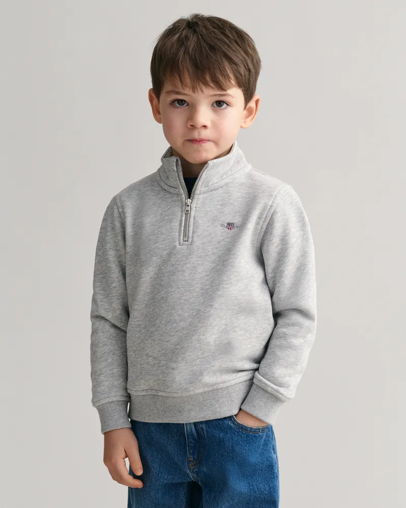 Gant Kids Kids Shield Sweatshirt mit Reißverschlusskragen 