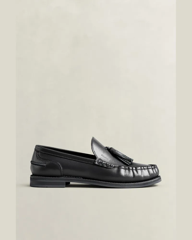 Gant Damen Gracelyn Leder-Loafer Schwarz Schwarz