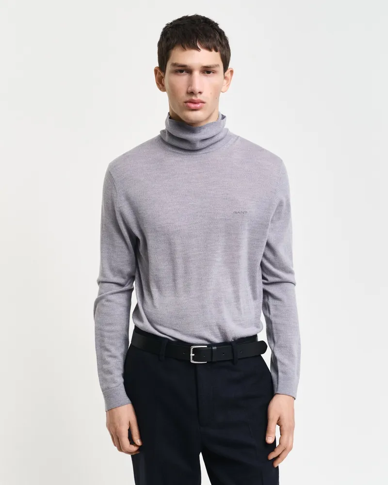 Gant Herren Rollkragenpullover aus extrafeiner Merinowolle 