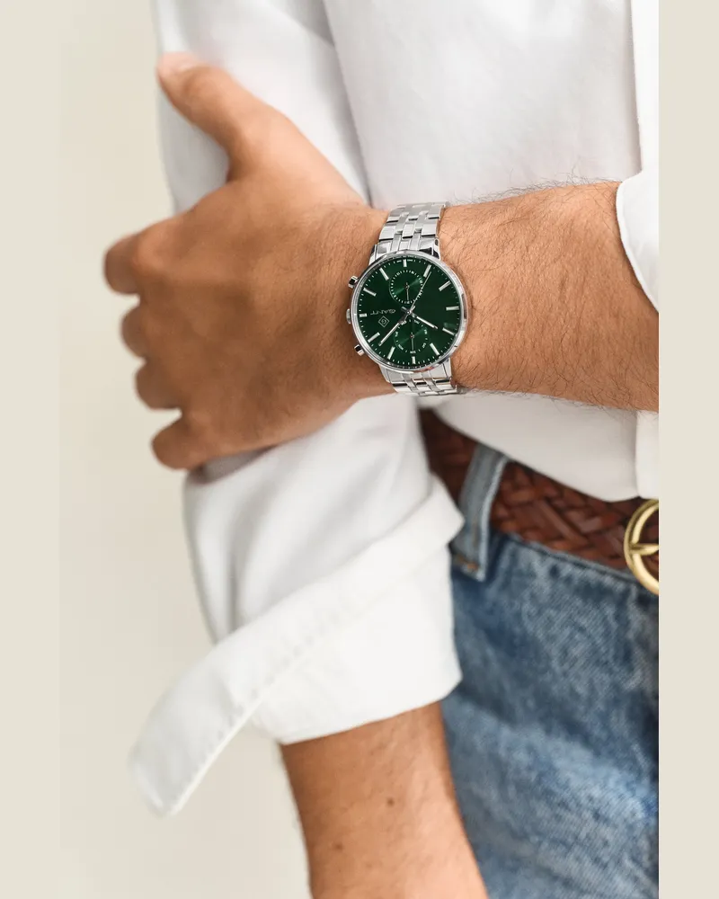 Gant Herren Archive Park Hill Day-Date Armbanduhr SILVER Silver