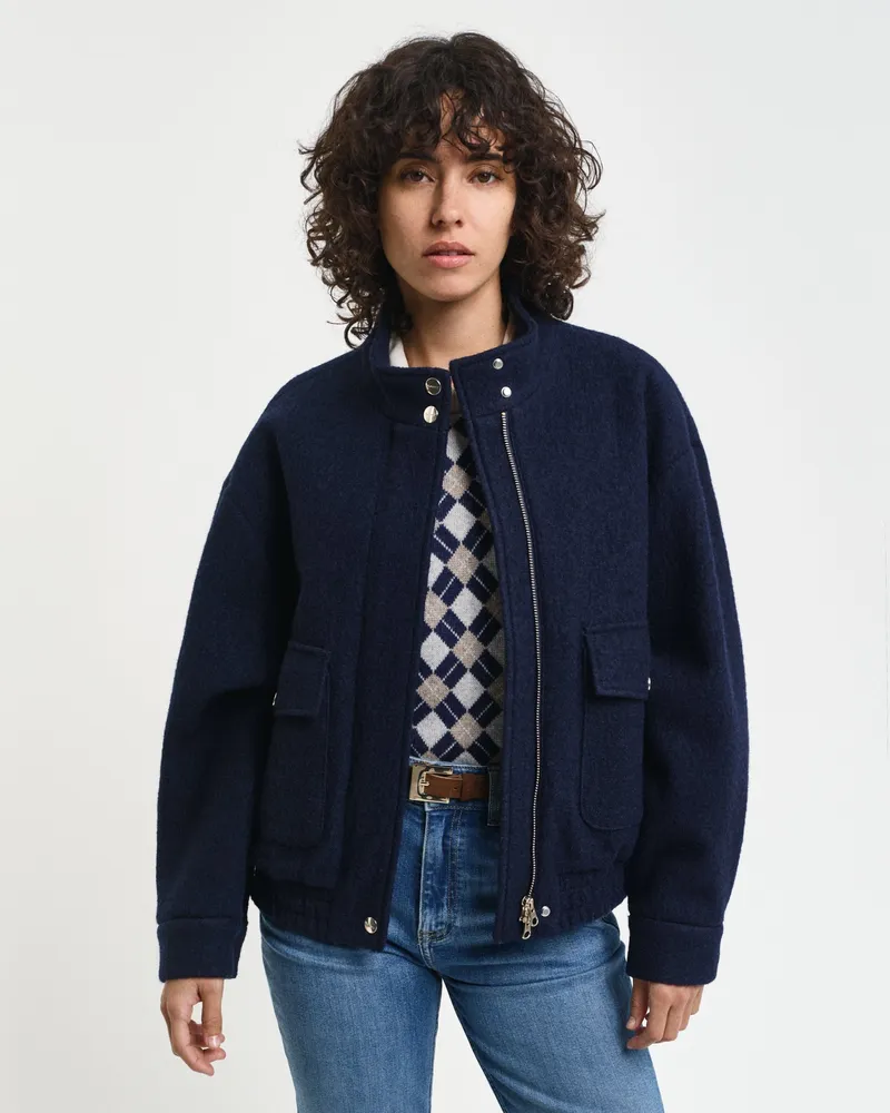 Gant Damen Harrington Jacke aus Wolle 