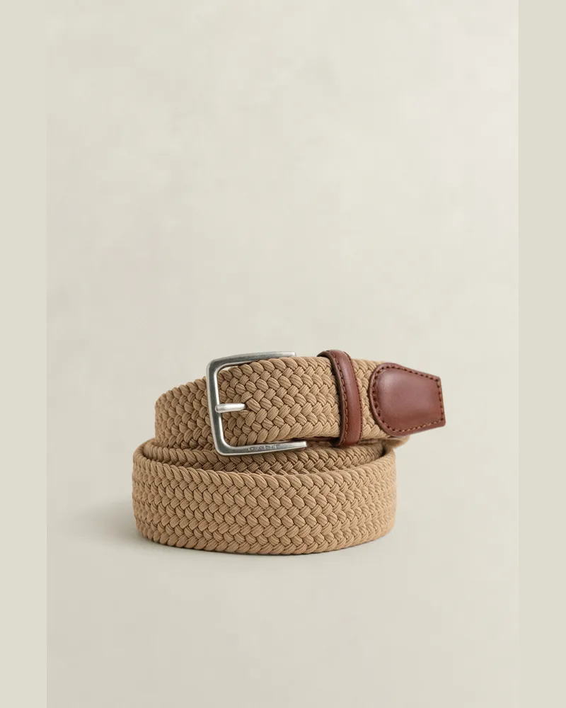 Gant Herren Elastischer Flechtgürtel WARM KHAKI Warm