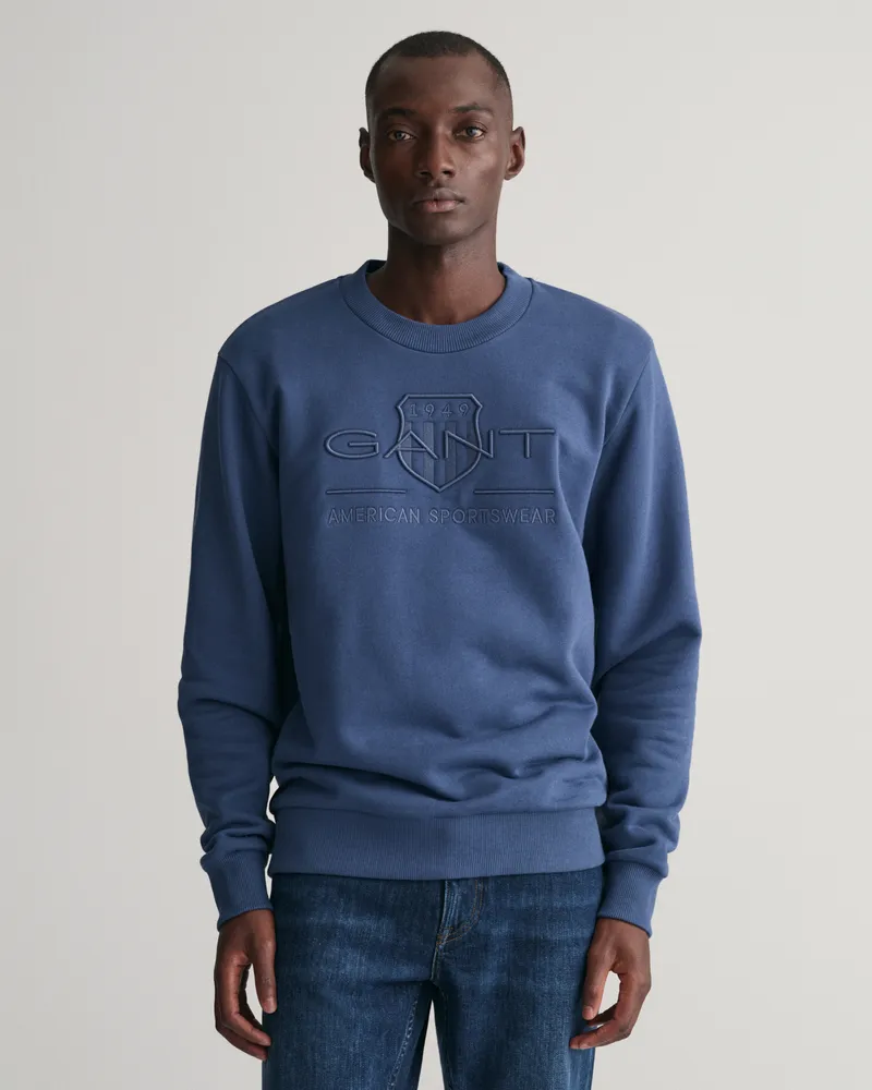 Gant Herren Tonal Shield Rundhals-Sweatshirt 