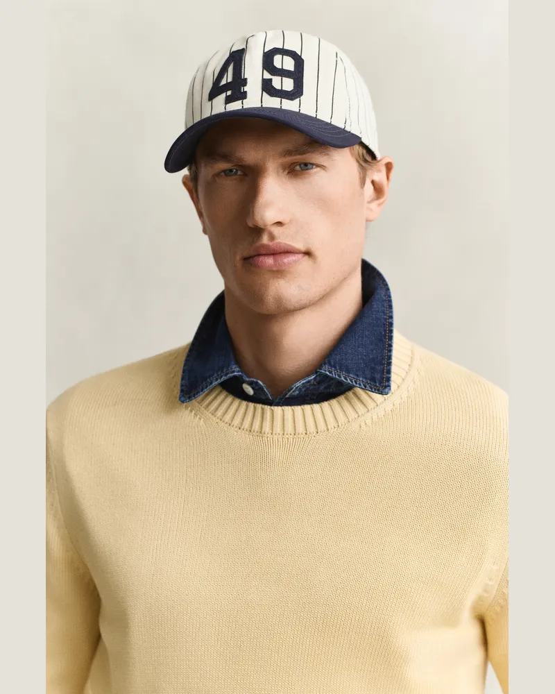 Gant Herren Gestreiftes Cap CREAM Cream