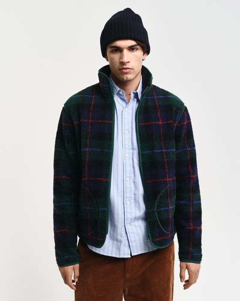 Gant Herren Karierte Fleecejacke 