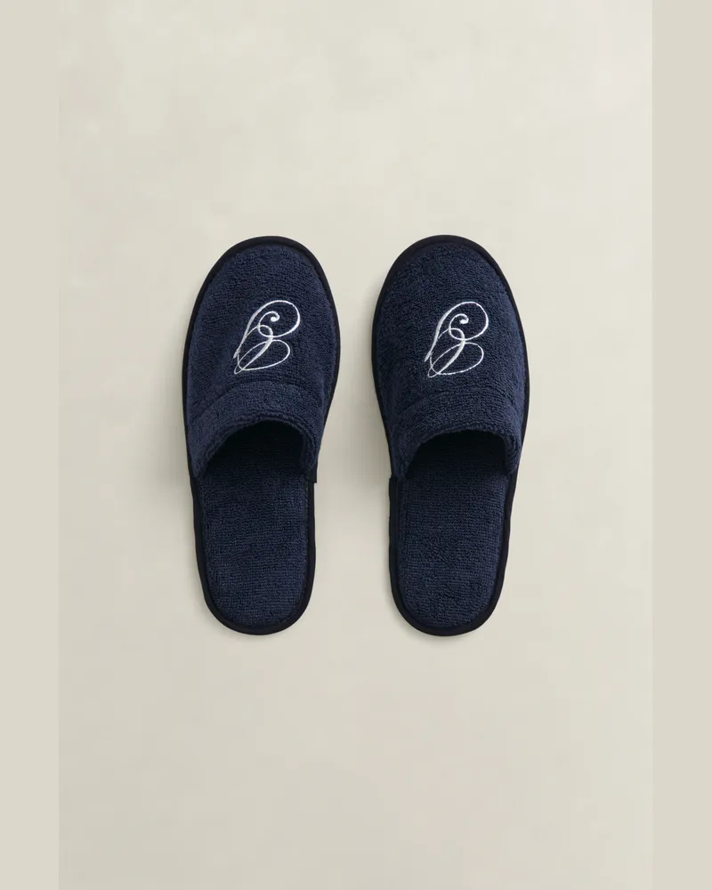 Gant Wohnaccessoires Bestickte Hausschuhe MARINE Marine