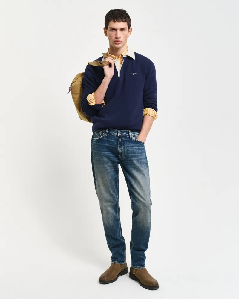 Gant Herren Slim Fit Jeans mit Vintage-Waschung 