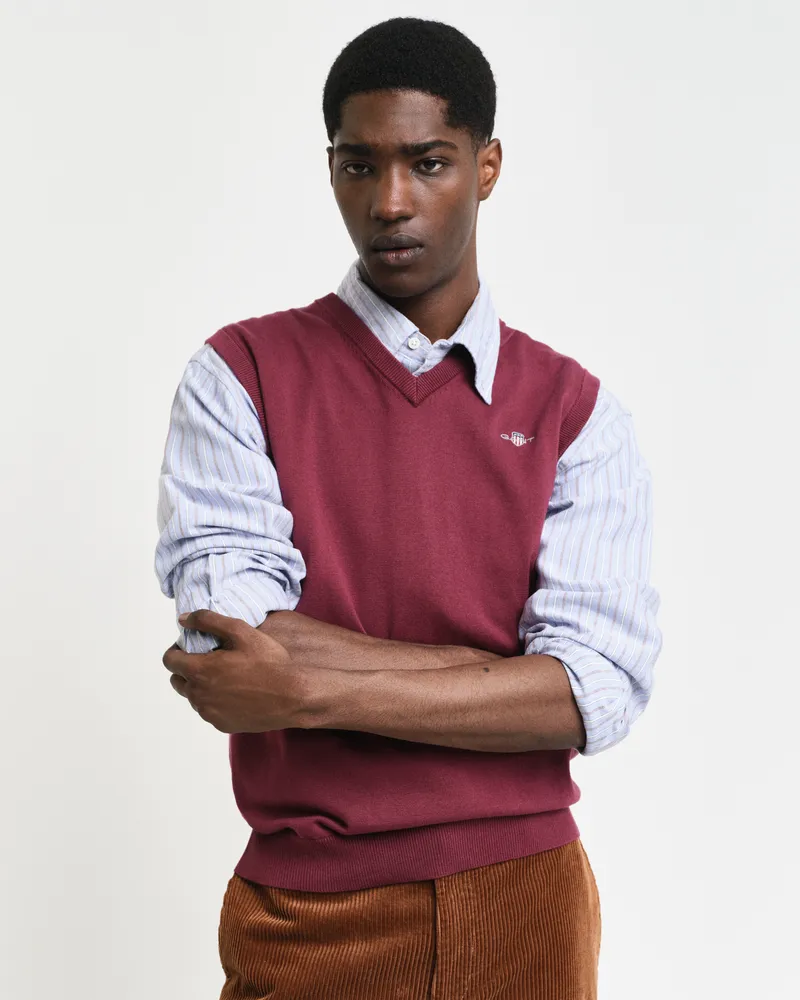 Gant Herren Classic Weste aus Baumwolle 