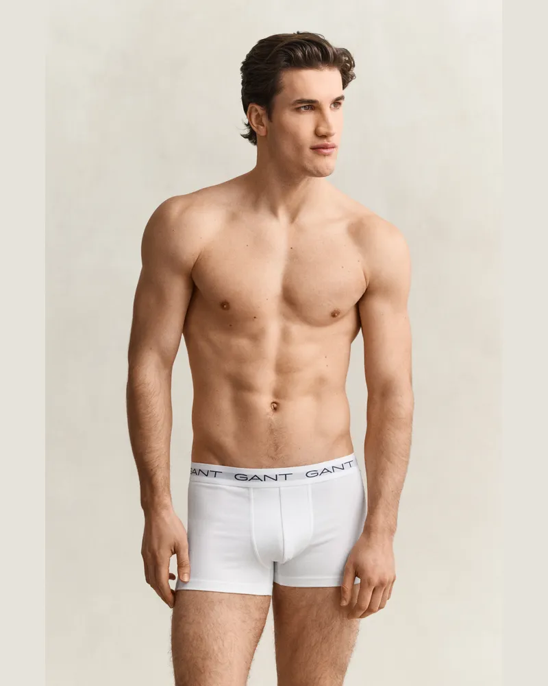 Gant Herren 3er-Pack Boxershorts Weiß Weiß
