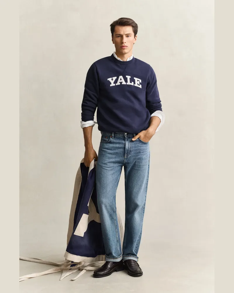 Gant Herren Gant x Yale Rundhals-Sweatshirt MARINE Marine