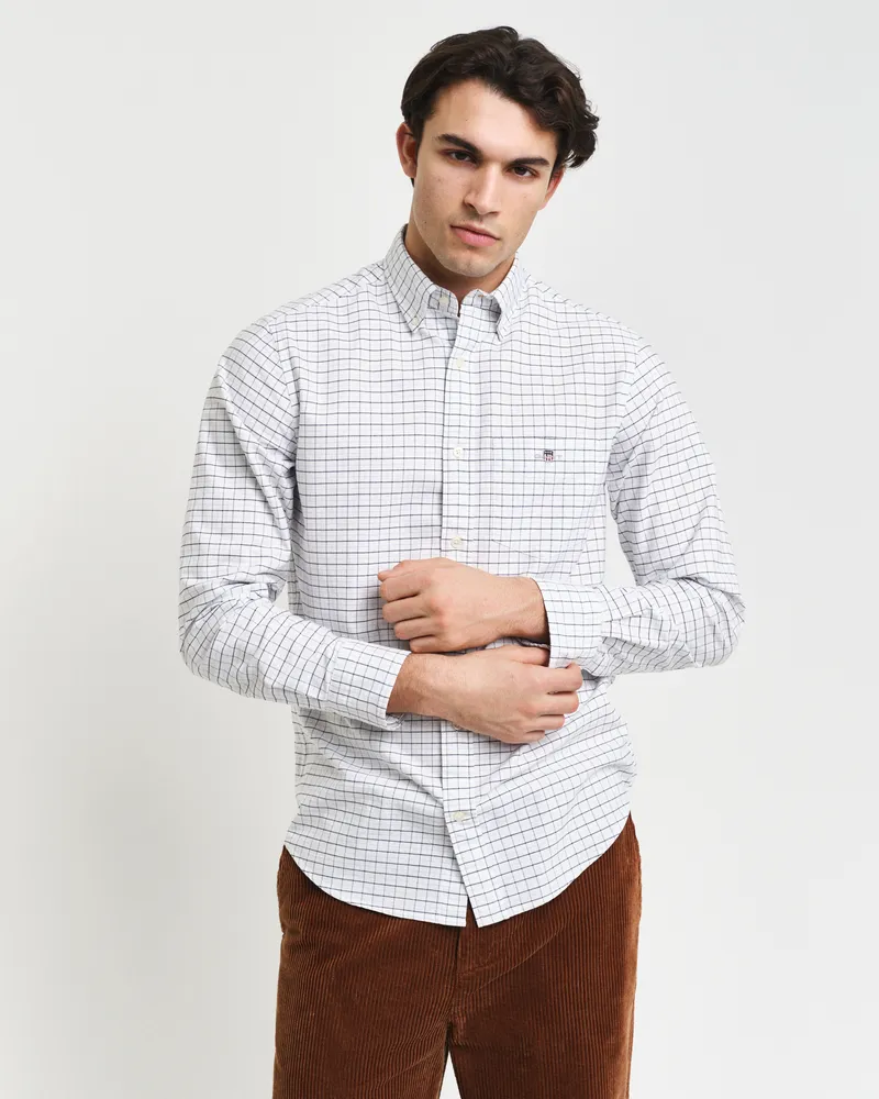 Gant Herren Regular Fit Tattersall Classic Oxford-Hemd 