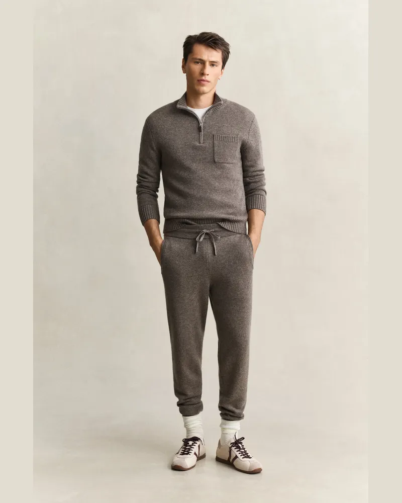 Gant Herren Kaschmirhose STONE MELANGE Stone