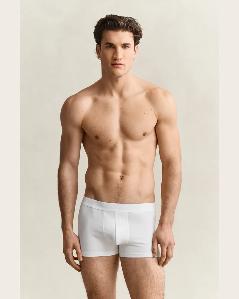 Gant Herren 3er-Pack Tonal Boxershorts Weiß Weiß