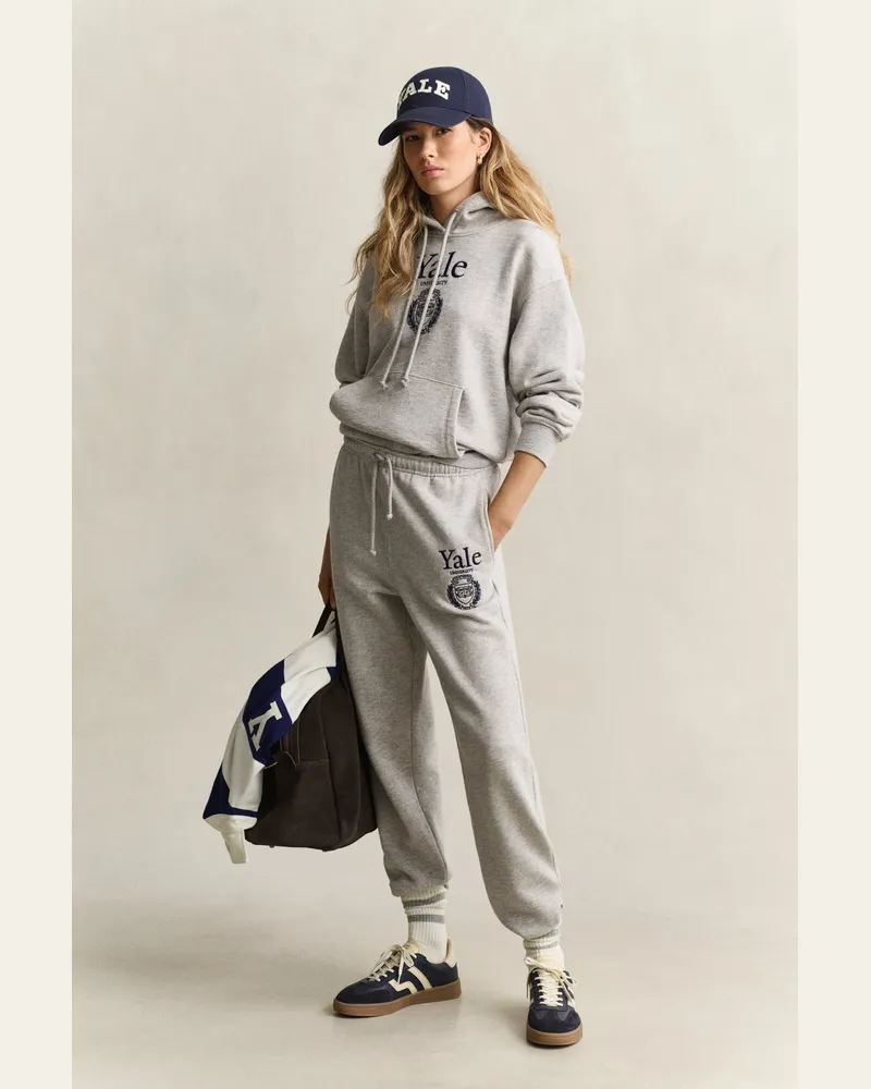 Gant Damen Gant x Yale Graphic Sweathose Grau MELANGE Grau