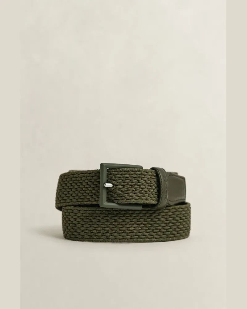 Gant Herren Tonal Flechtgürtel WASHED OLIVE Washed