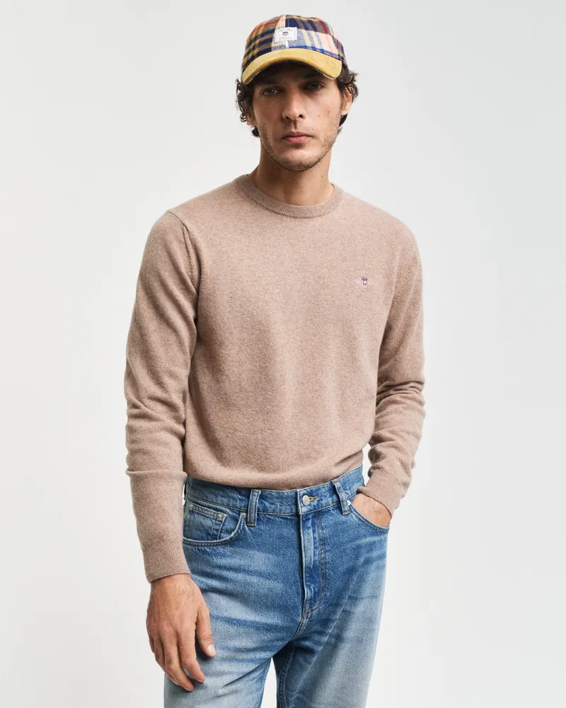 Gant Herren Superfine Lambswool Rundhalspullover 