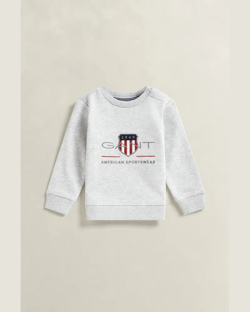 Gant Kinder Archive Shield Sweatshirt Grau MELANGE Grau