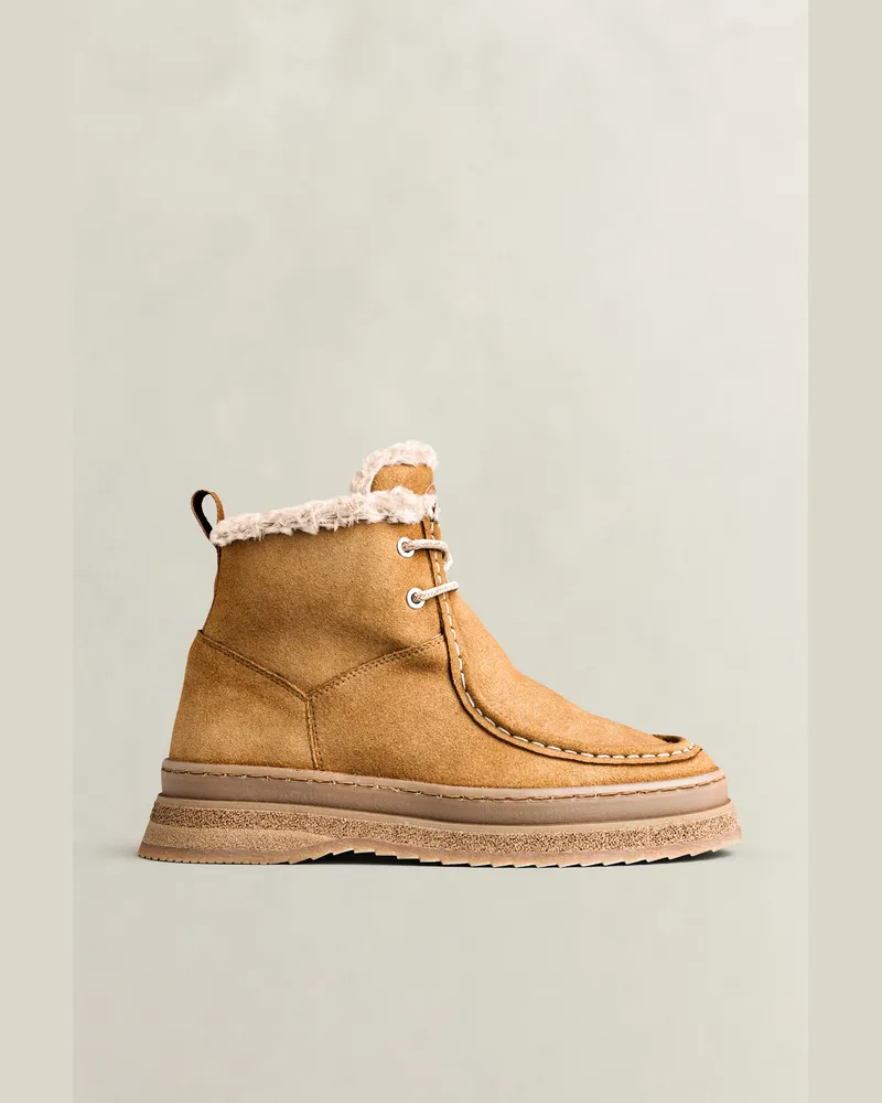 Gant Damen Sistown Stiefel aus Veloursleder WARM BEIGE Warm