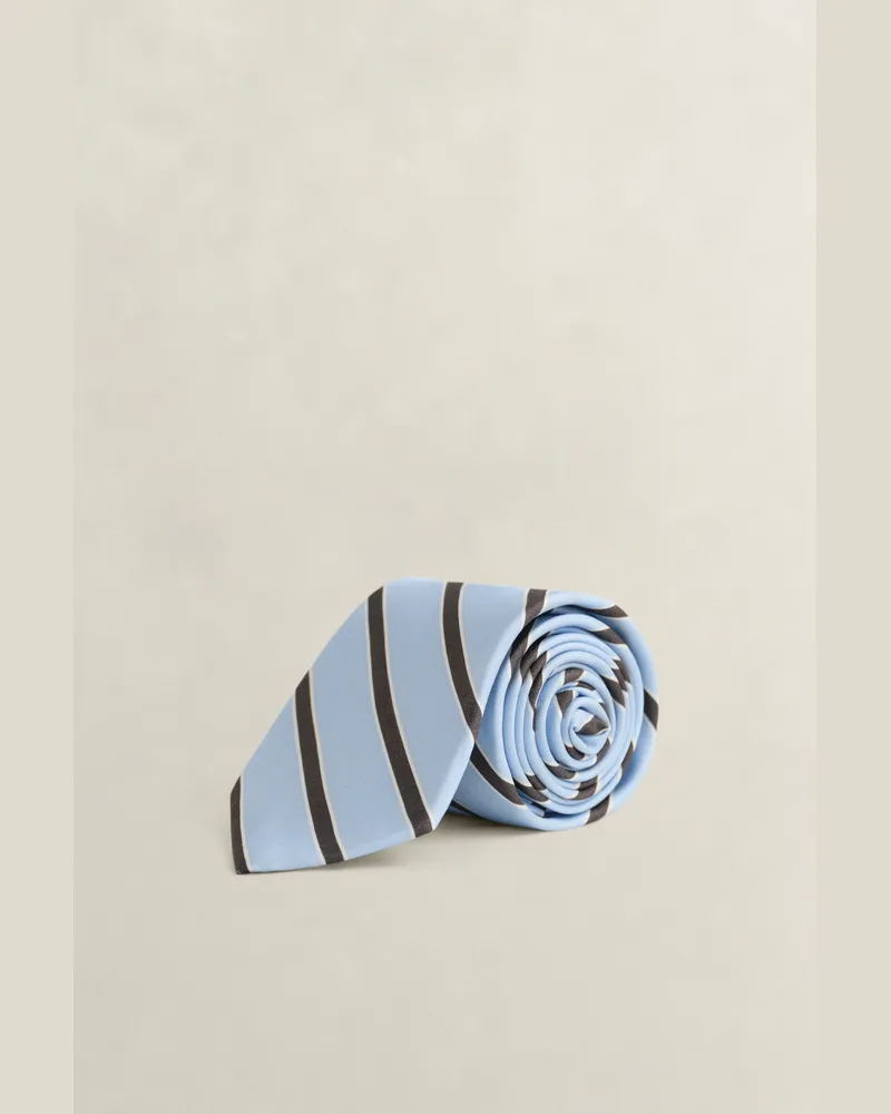 Gant Herren Gestreifte Seidenkrawatte FRESH Blau Fresh