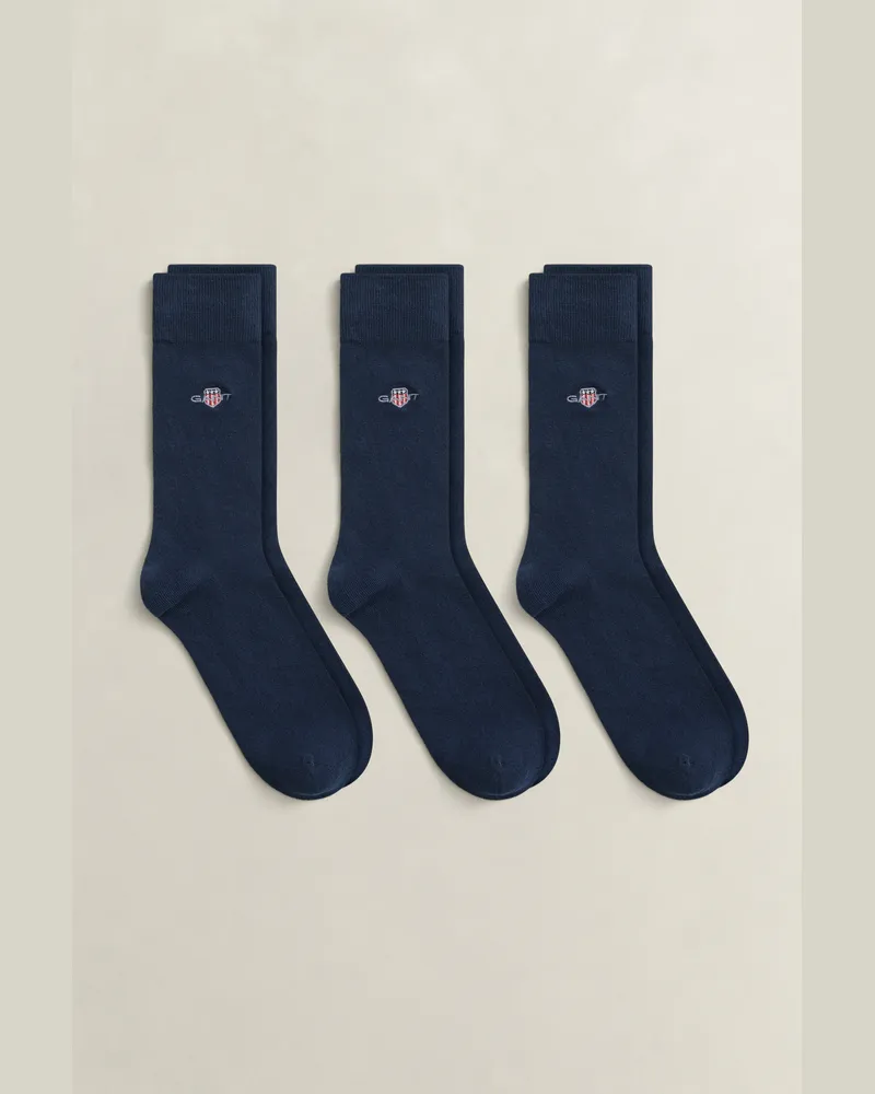 Gant Herren Shield Socken im 3er-Pack EVENING Blau Evening