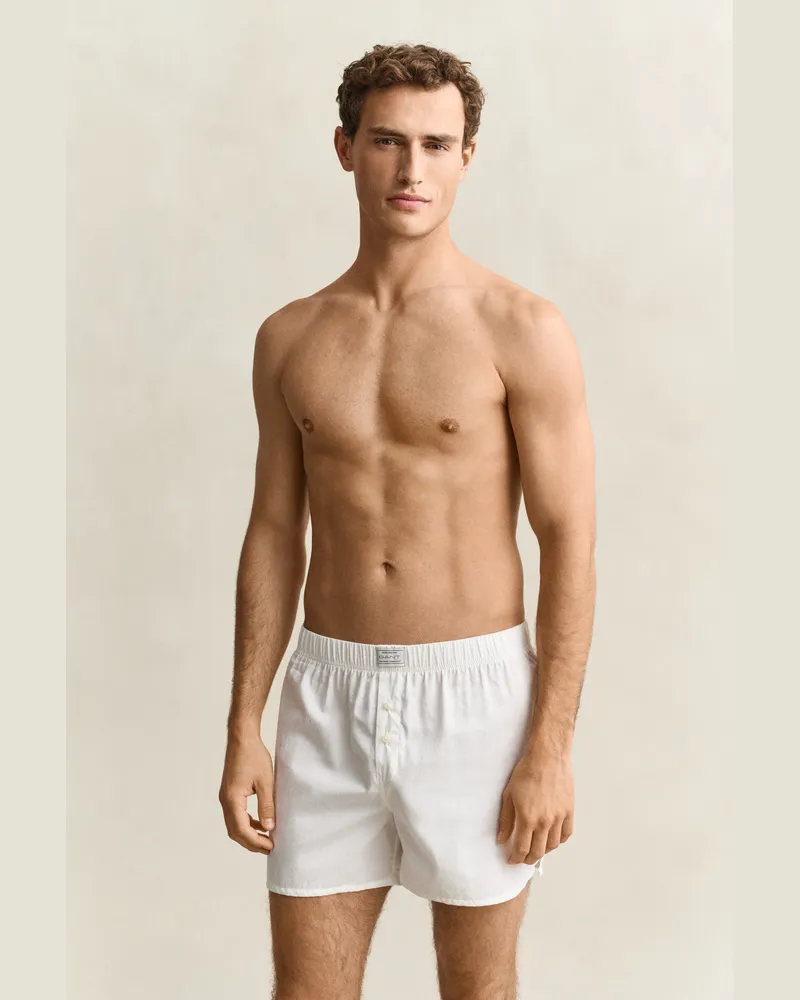 Gant Herren Zweierpack Boxershorts aus Baumwolle EGGSHELL Eggshell