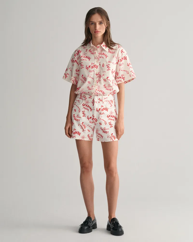 Gant Damen Shorts mit Text-Print 