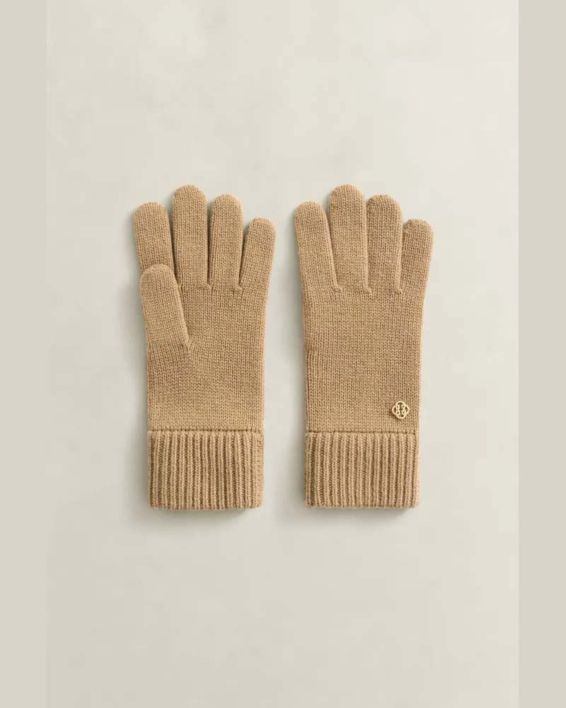 Gant Damen Wollhandschuhe WARM KHAKI Warm