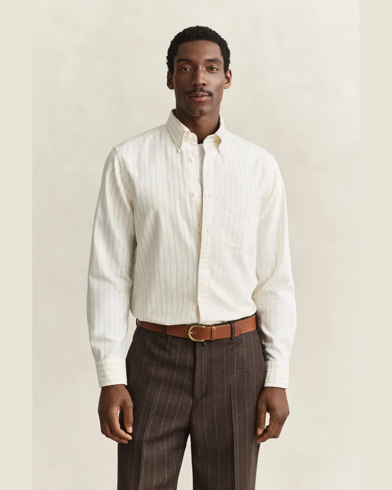 Gant Herren Archive Oxford-Hemd mit Streifen CREAM Cream