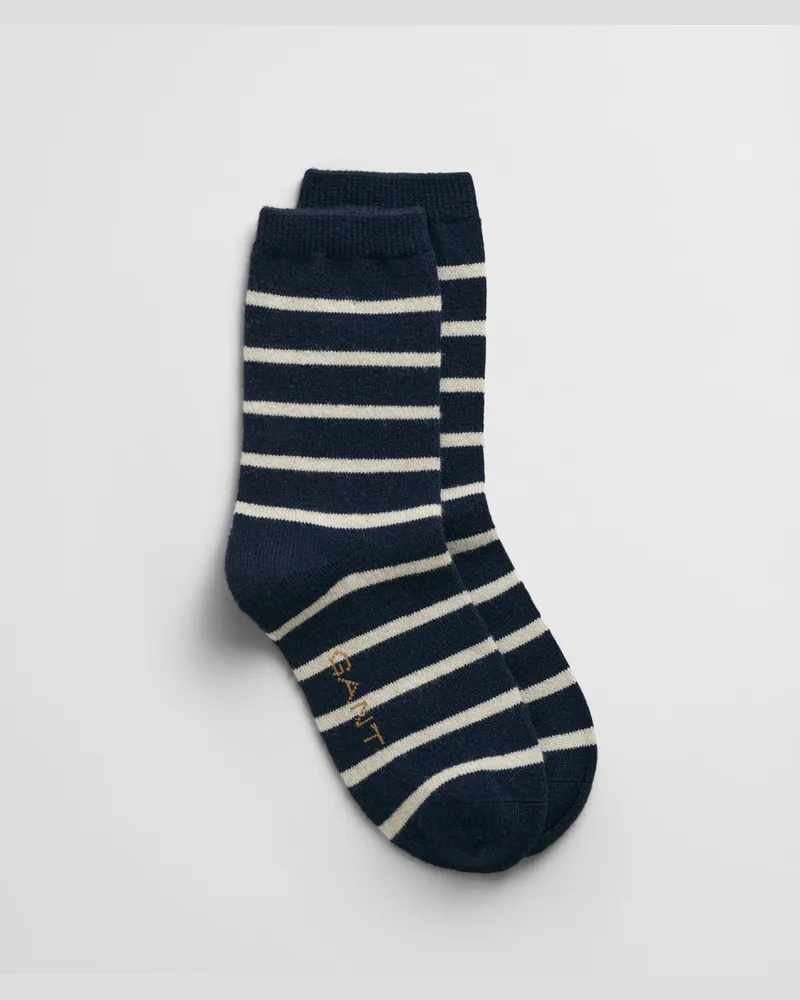 Gant Damen Gestreifte Socken aus Woll-Kaschmir-Mix 