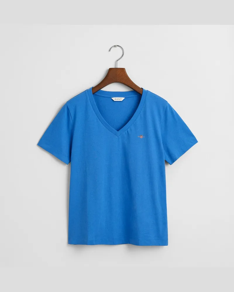 Gant Damen Shield V-Neck T-Shirt 