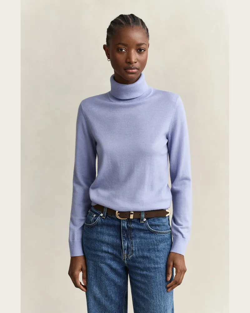 Gant Damen Rollkragenpullover aus extrafeiner Merinowolle MISTY LAVENDER Misty