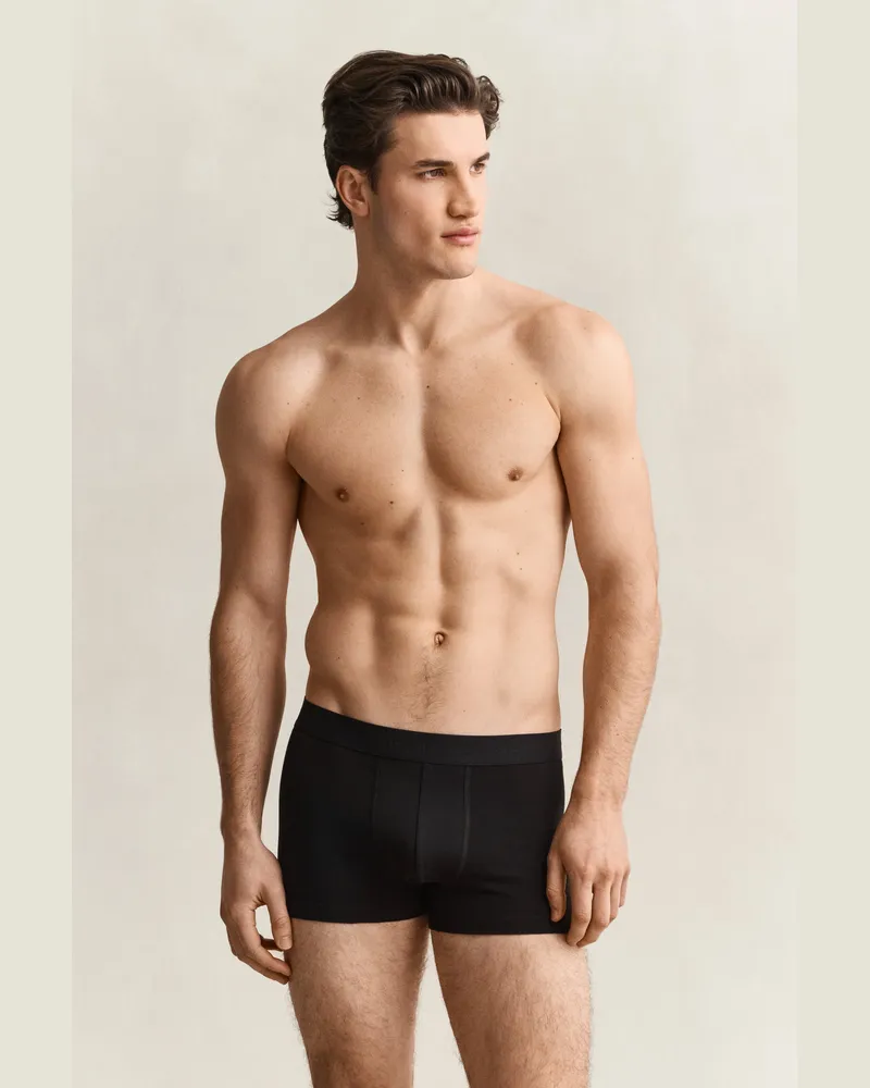 Gant Herren 3er-Pack Tonal Boxershorts Schwarz Schwarz