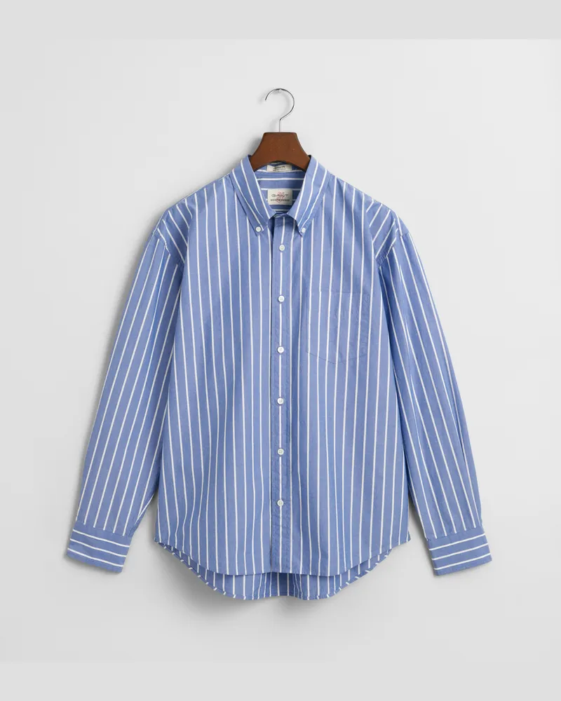 Gant Herren Relaxed Fit Heritage Popelin Hemd mit Streifen 